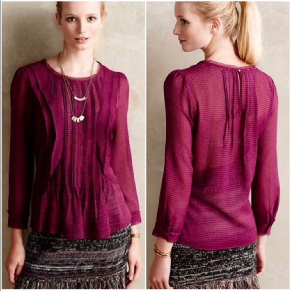 Anthropologie HD In Paris Thistleberry Blouse
